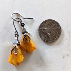 Butterscotch Amber earrings w sterling silver